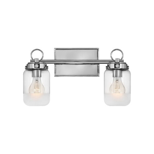 Penley 2 Light 16 inch Polished Nickel Vanity Light Wall Light