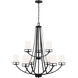 Robie 9 Light 33 inch Midnight Black Chandelier Ceiling Light