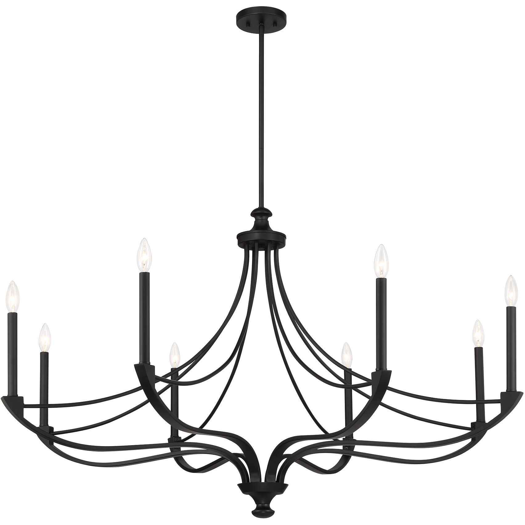 Preserve 8 Light 50 inch Matte Black Chandelier Ceiling Light