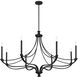 Preserve 8 Light 50 inch Matte Black Chandelier Ceiling Light