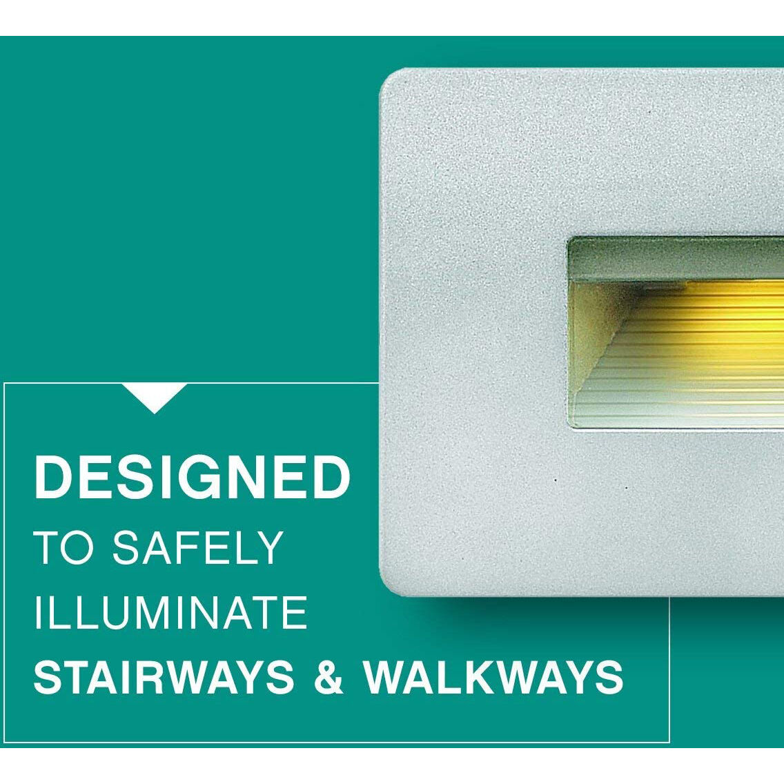 Hardy Island Luna 120v 4.00 watt Satin White Landscape Step Light in 3000K, Horizontal