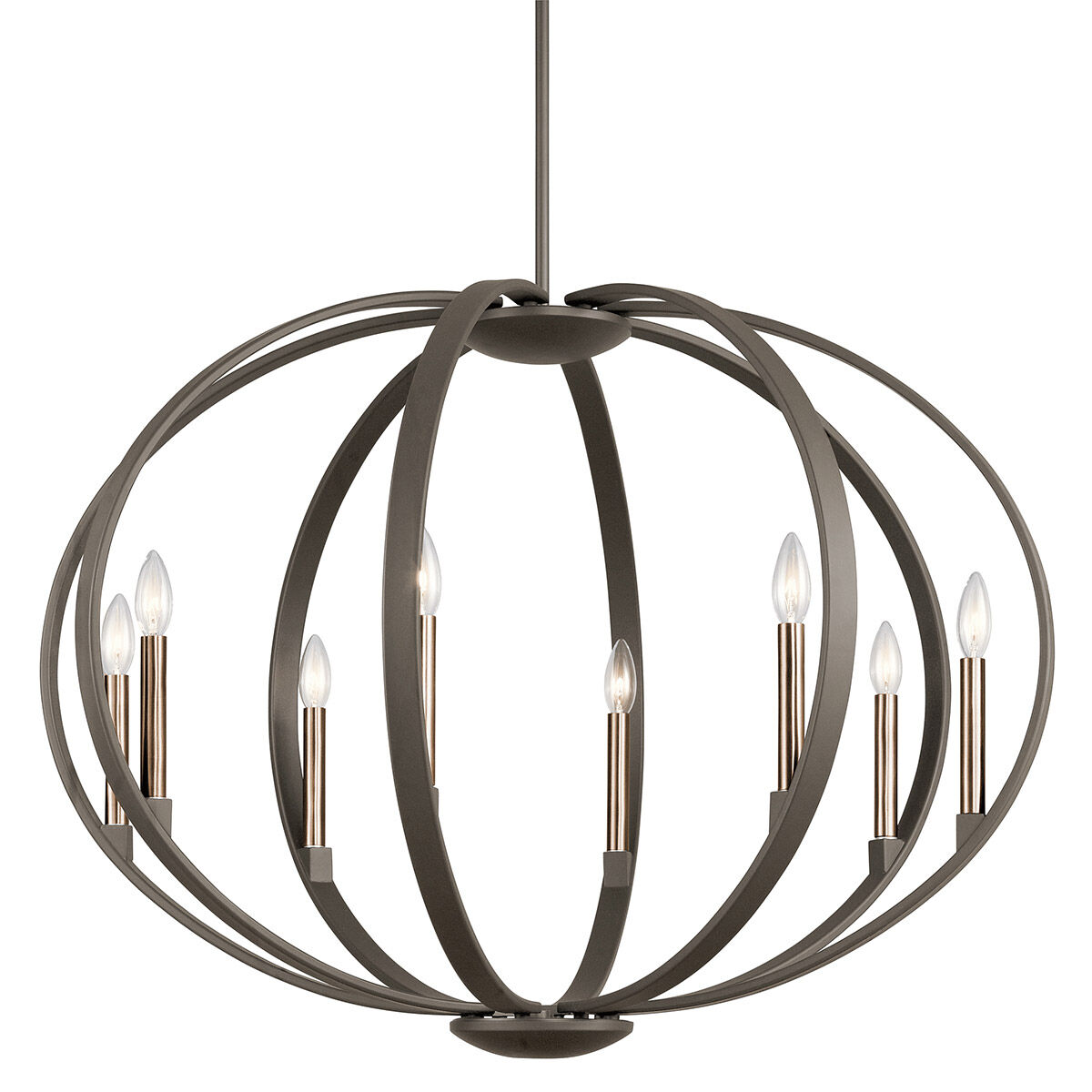 Elata 8 Light 36 inch Olde Bronze Chandelier Round Pendant Ceiling Light