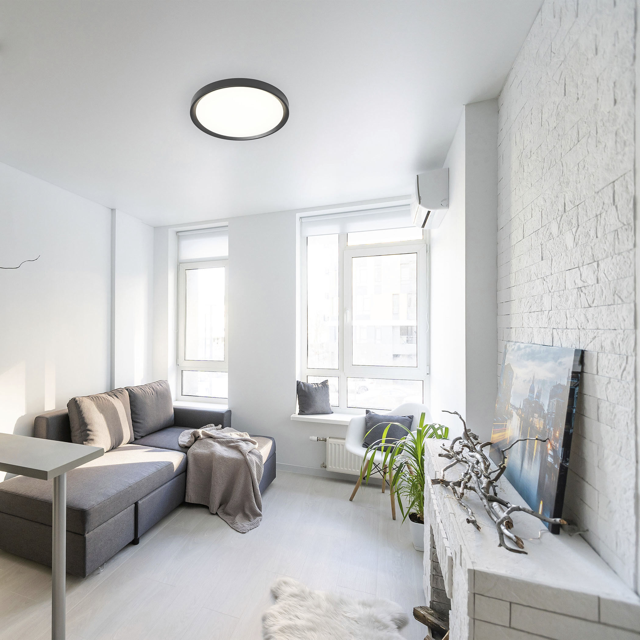 Frida LED 15.75 inch Matte Black Flush Mount Ceiling Light