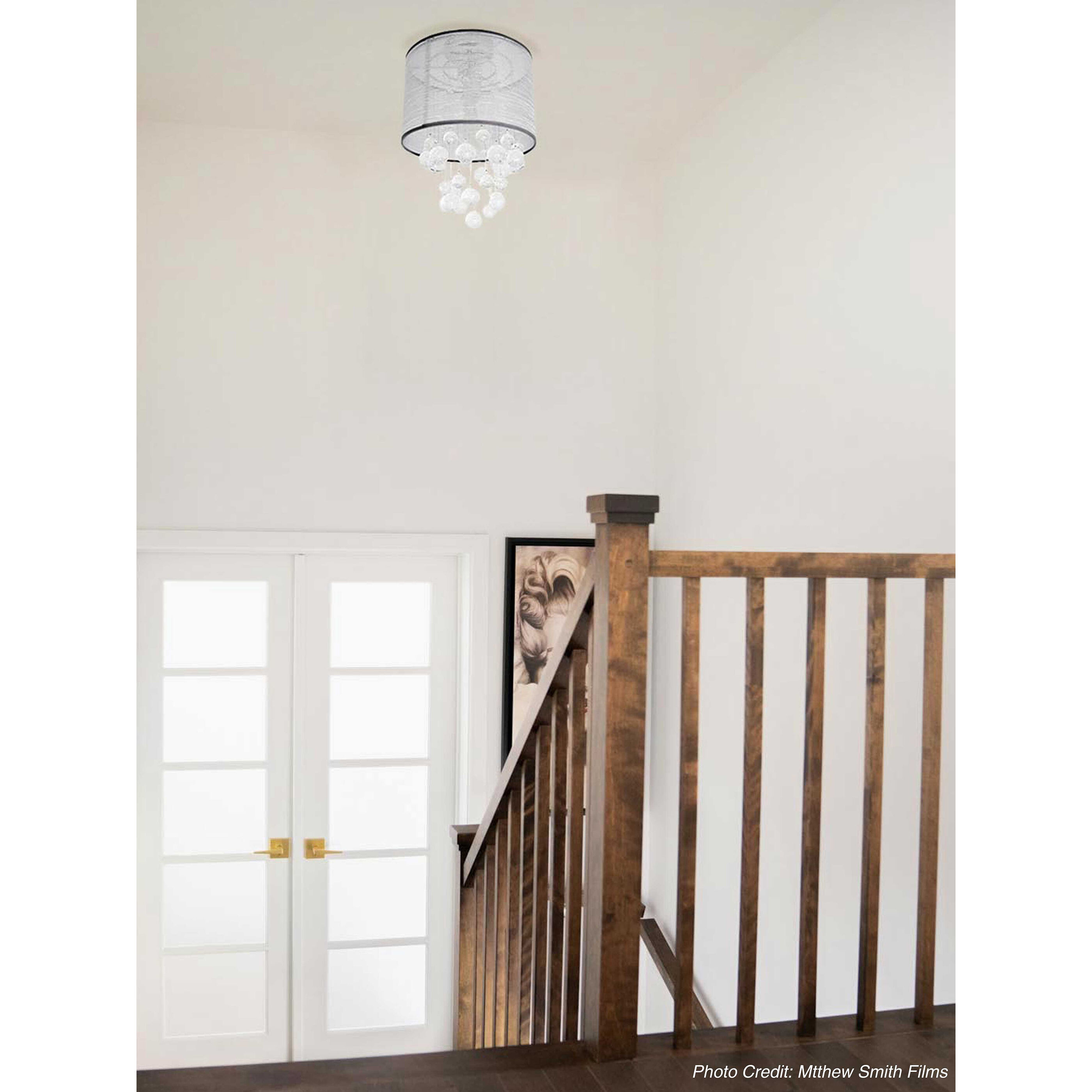 Tahnee 2 Light 12 inch Polished Chrome Flush Mount Ceiling Light