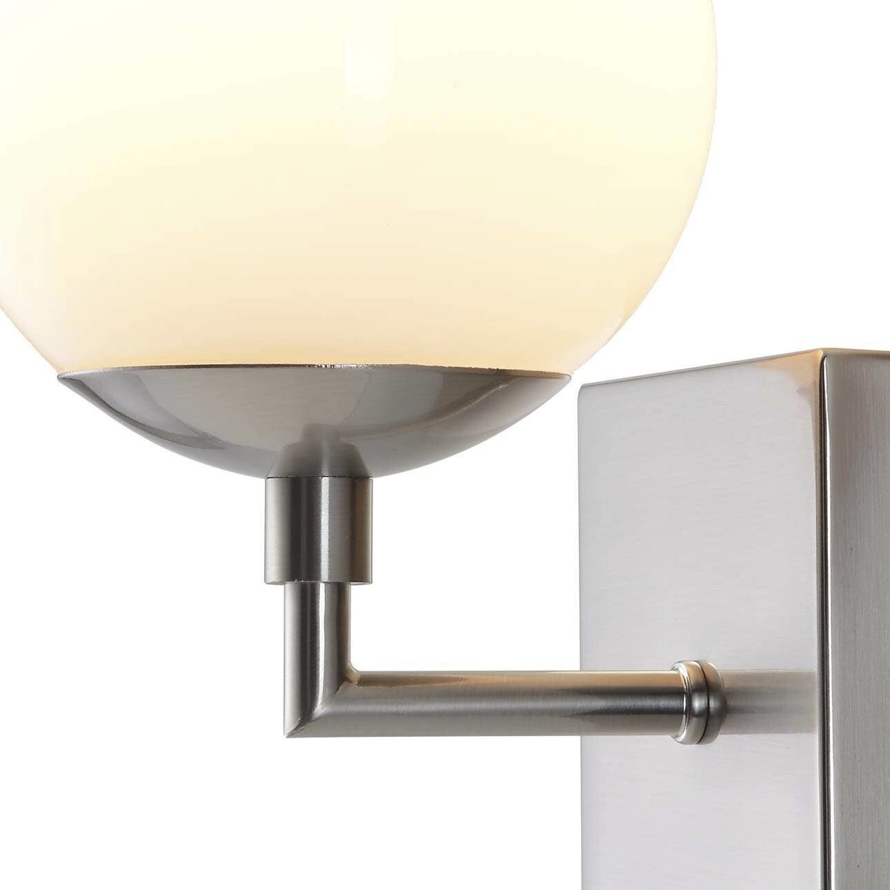 Globe LED 6 inch Satin Nickel Bedside Sconce Wall Light