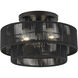 Acordia 3 Light 15 inch Black Semi Flush Mount Ceiling Light, Large