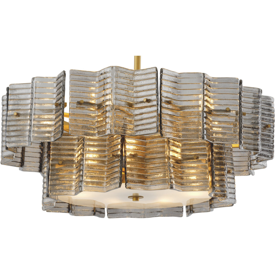 Silvano 12 Light 34.65 inch Smoke Glass Chandelier Ceiling Light