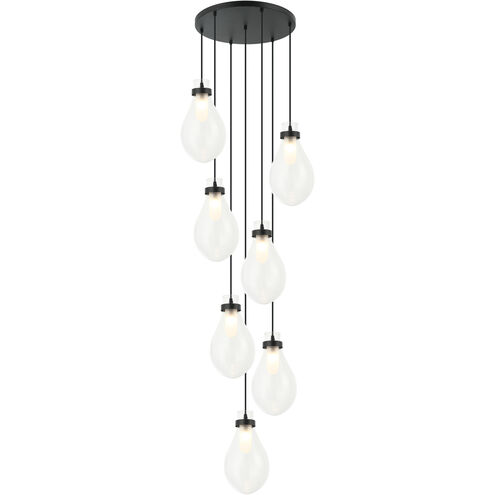 Seranna 7 Light 22.38 inch Matte Black Pendant Ceiling Light