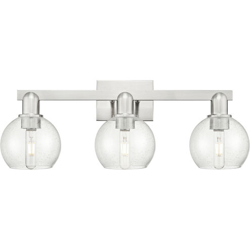 Arcadia Athens 3 Light 24.88 inch Brushed Satin Nickel Bath Vanity Light Wall Light in Seedy