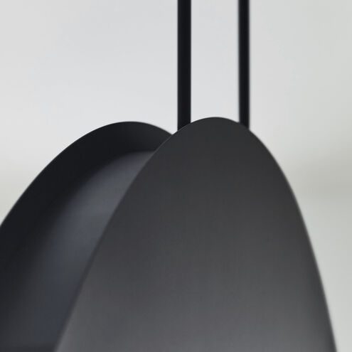 Sean Lavin Bau LED Nightshade Black Linear Suspension Ceiling Light, Integrated LED