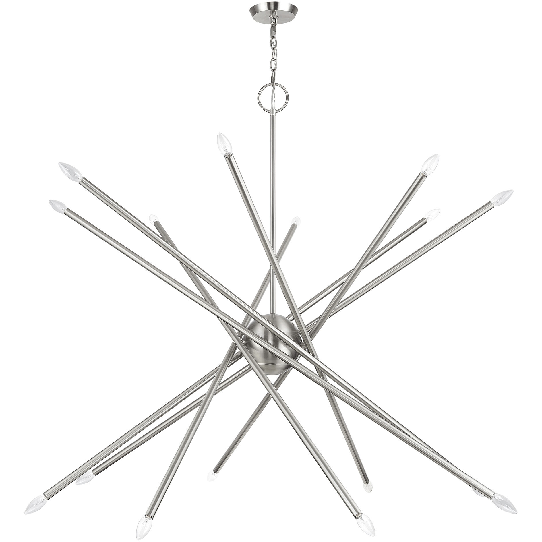 Soho 16 Light 50 inch Brushed Nickel Foyer Chandelier Ceiling Light