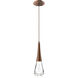 Rain Drop LED 6 inch Burnished Bronze Pendant Ceiling Light in 3000K LED
