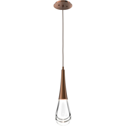 Rain Drop LED 6 inch Burnished Bronze Pendant Ceiling Light in 3000K LED