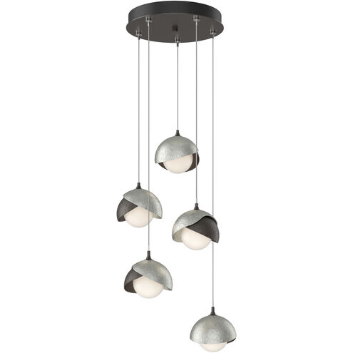 Brooklyn 5 Light 16 inch Oil Rubbed Bronze and Sterling Pendant Ceiling Light