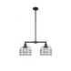 Franklin Restoration Large Bell Cage 2 Light 24 inch Matte Black Chandelier Ceiling Light in Clear Glass, Franklin Restoration