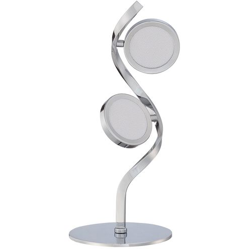 Milan 16.5 inch 10.00 watt Chrome Table Lamp Portable Light