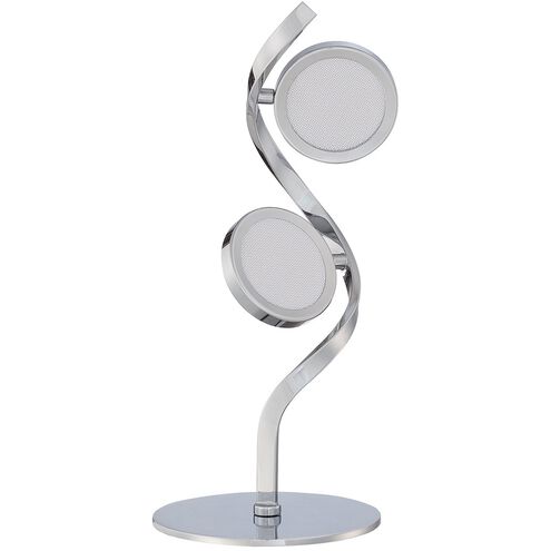 Milan 16.5 inch 10 watt Chrome Table Lamp Portable Light