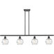 Ballston Small Deco Swirl LED 46 inch Matte Black Island Light Ceiling Light, Ballston