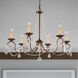 Pennington 6 Light 28 inch Hand Applied Venetian Golden Bronze Chandelier Ceiling Light