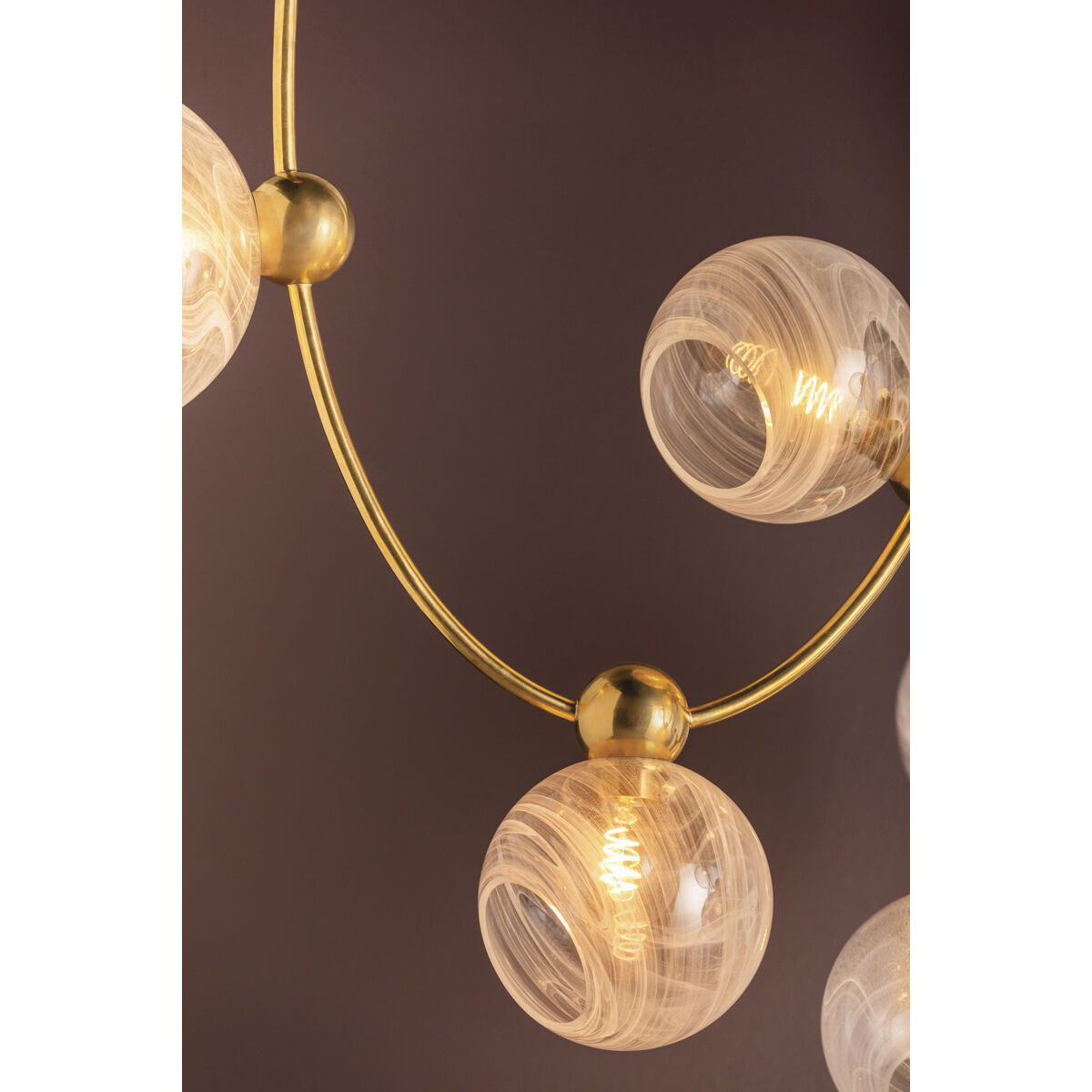 Astraia 9 Light 66.75 inch Vintage Brass Chandelier Ceiling Light