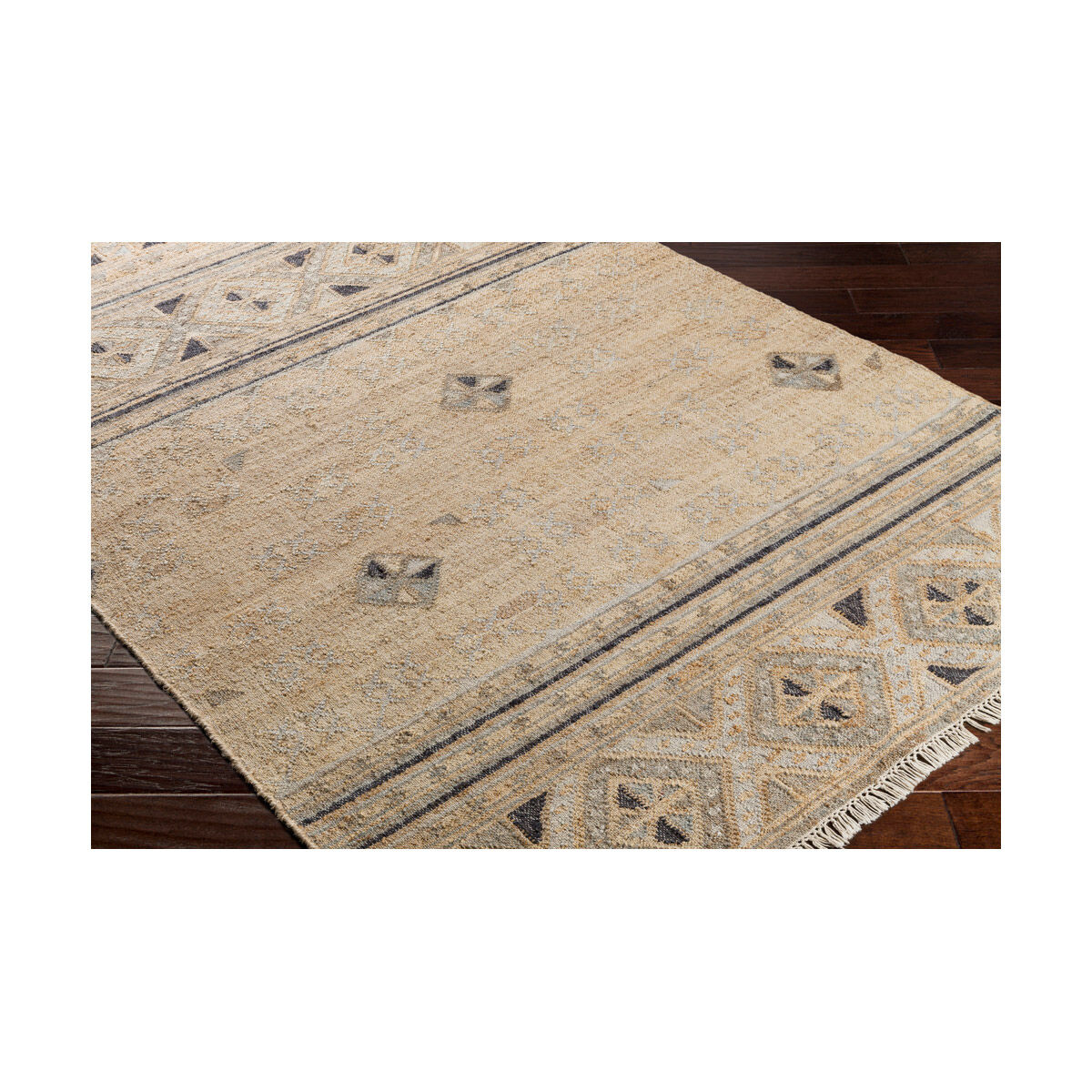Lenora 36 X 24 inch Brown and Brown Area Rug, Jute