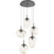 Cosmos LED LED 24.4 inch Graphite Chandelier Ceiling Light, Round Multi-Port