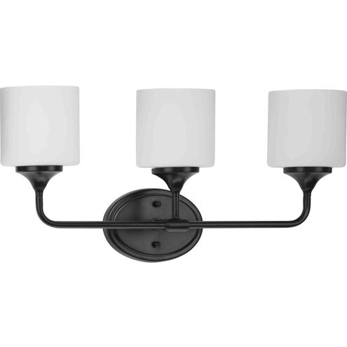 Lynzie 3 Light 23.88 inch Matte Black Bath Vanity Light Wall Light