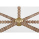 C&M by Chapman & Myers Fiona 6 Light 50 inch Gild Chandelier Ceiling Light in LED