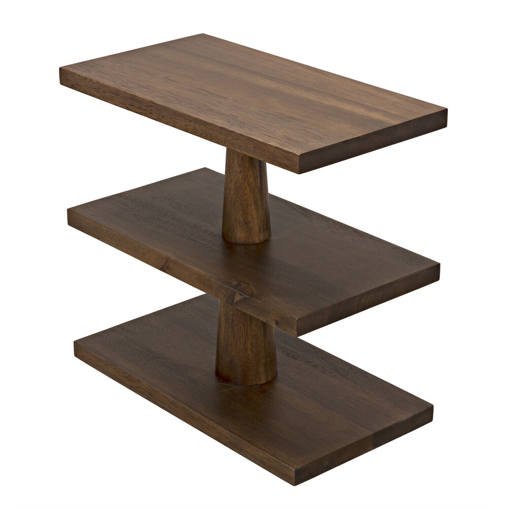 Fatima 28 X 26.5 inch Dark Walnut Side Table