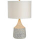 Longmore 22 inch 100.00 watt Beige Cement and Antique Brass Table Lamp Portable Light