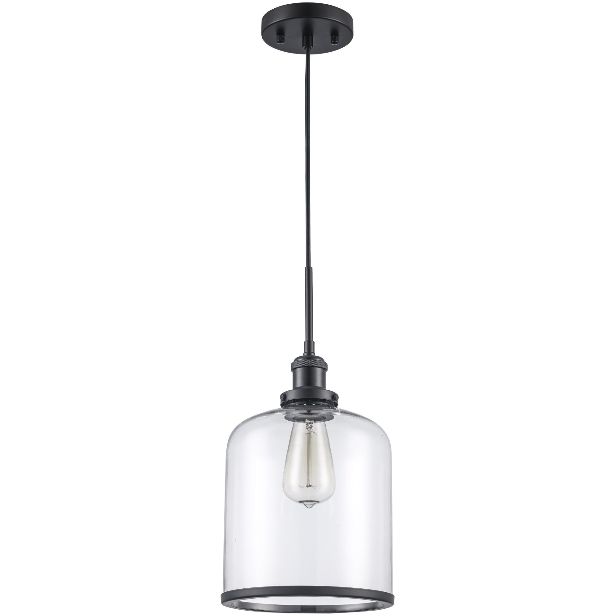 Dorina 1 Light 8 inch Black Jar Pendant Ceiling Light