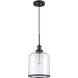 Dorina 1 Light 8 inch Black Jar Pendant Ceiling Light