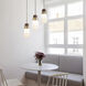 Sunset 3 Light 20 inch Walnut and Weathered Brass with Matte Black Pendant Ceiling Light