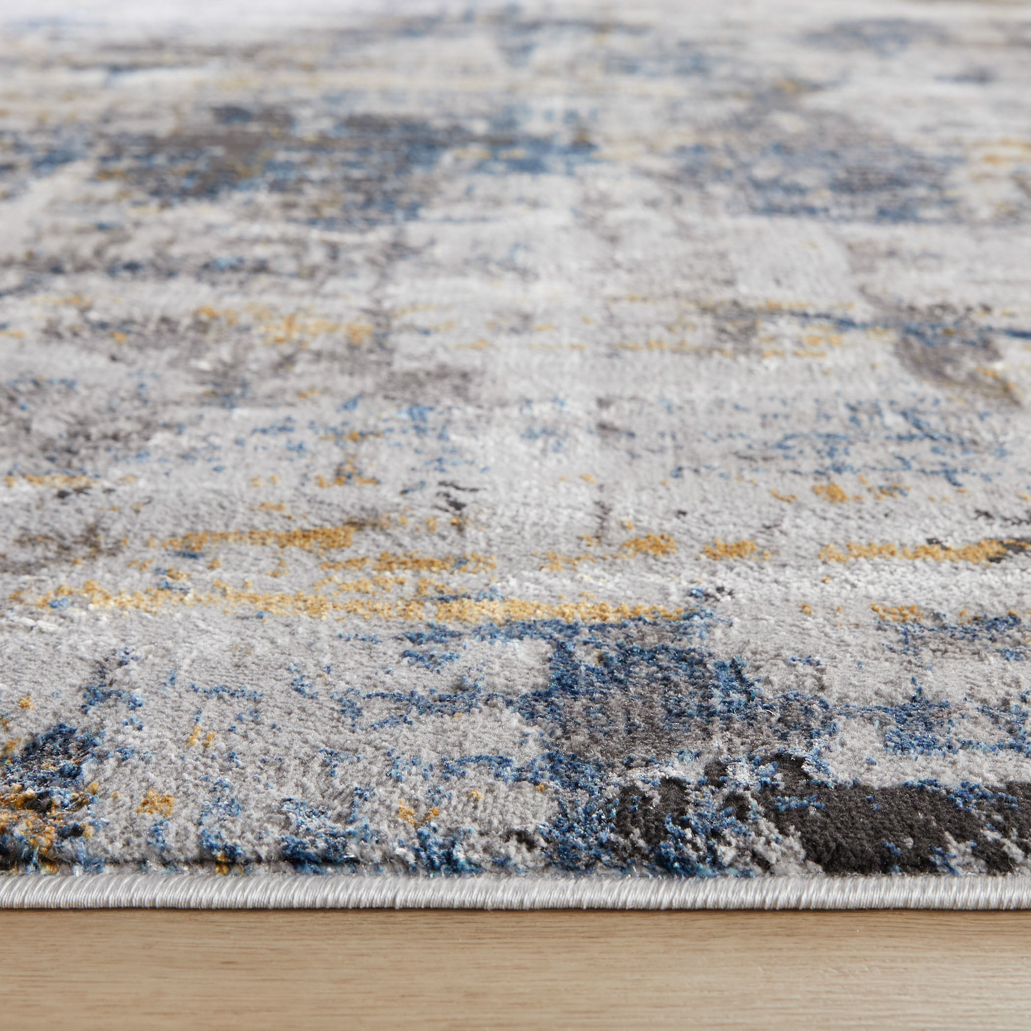 Darica 94 X 32 inch Blue Rug in 2 x 8