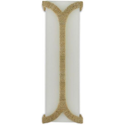 Carthay 2 Light 8 inch Natural/Dark Contemporary Gold Leaf Wall Sconce Wall Light