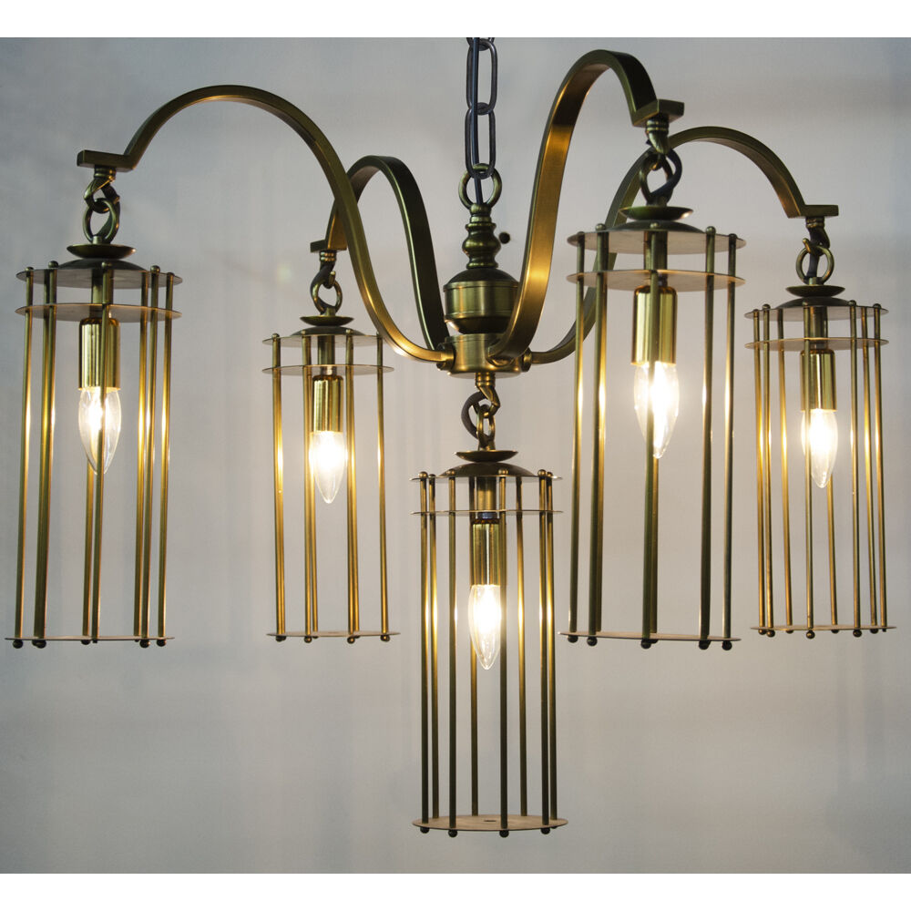 Chandler 5 Light 30 inch Antique Brass Chandelier Ceiling Light