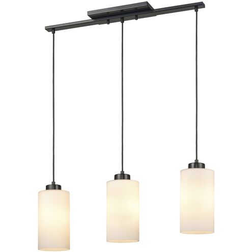 Manitou 3 Light 27.75 inch Ebony Linear Pendant Ceiling Light