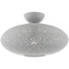 Charlton 1 Light 16 inch Nordic Gray with Brushed Nickel Accents Semi Flush Ceiling Light
