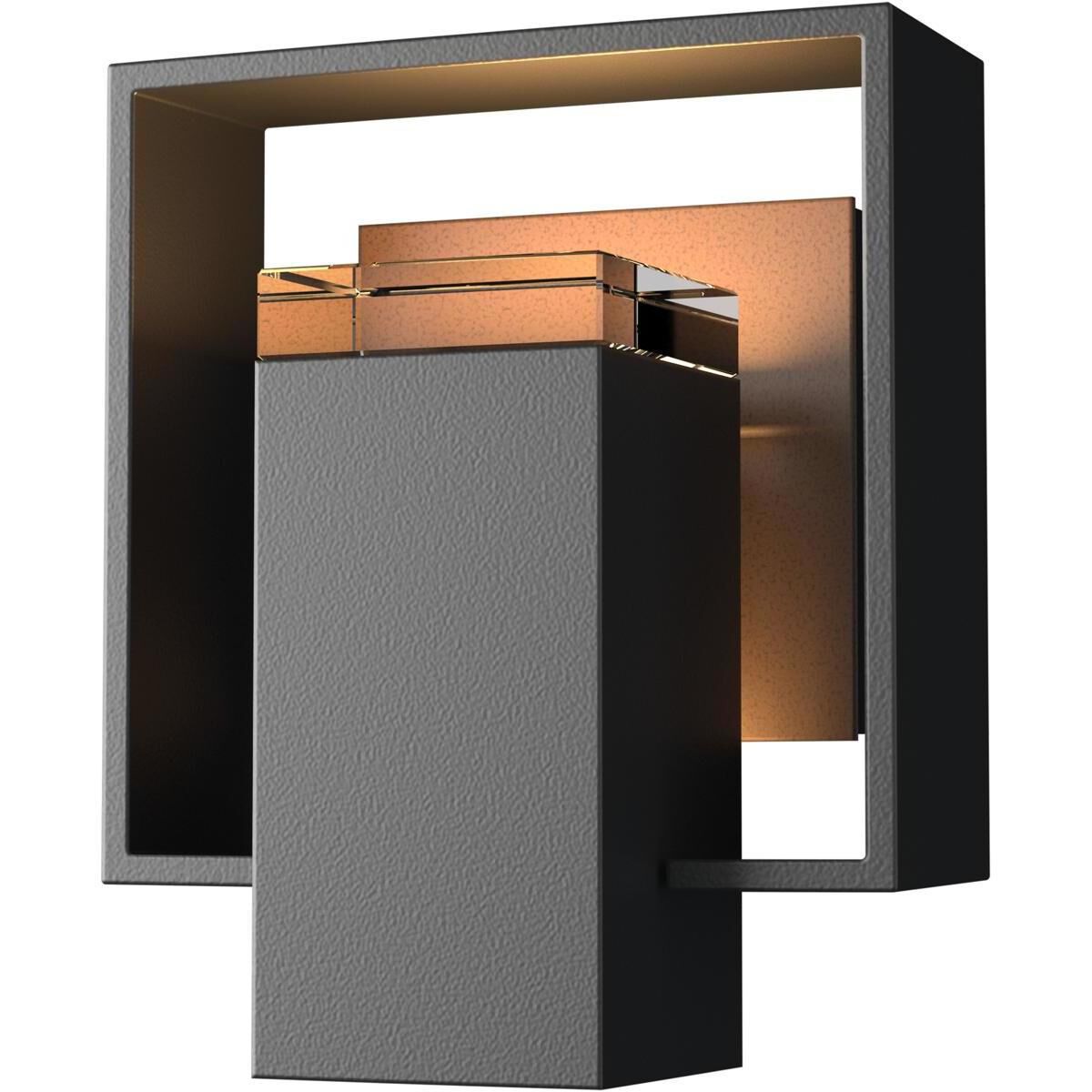 Shadow Box 1 Light 8.5 inch Coastal Black and Coastal Bronze Outdoor Sconce in Coastal Black/Coastal Bronze, Small
