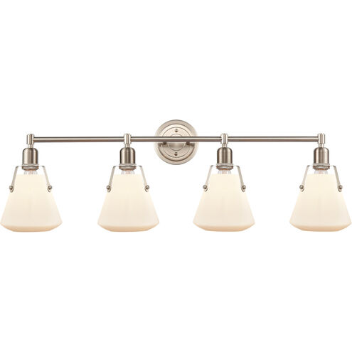 Luna 4 Light 40 inch Satin Nickel Bath Vanity Light Wall Light