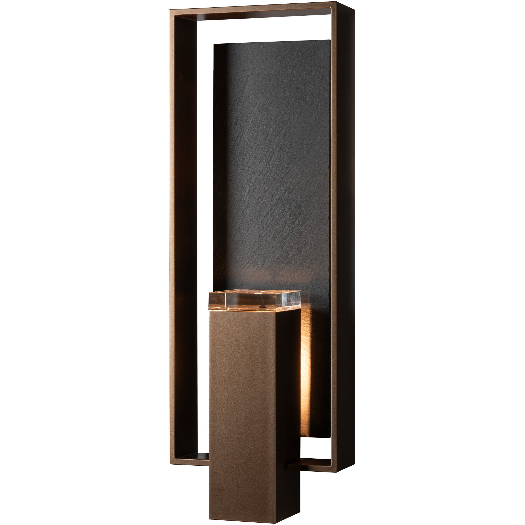 Shadow Box 2 Light 21.2 inch Coastal Bronze Outdoor Sconce, Large