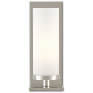 Bournemouth 1 Light 5 inch Polished Nickel/Opaque Glass Wall Sconce Wall Light