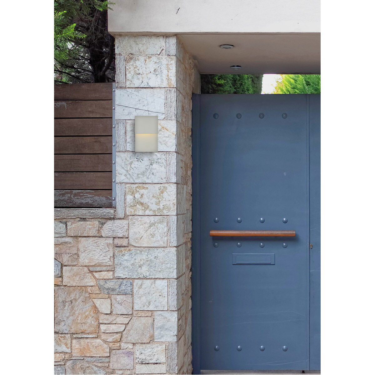 Raine 11 inch Silver Outdoor Wall Light