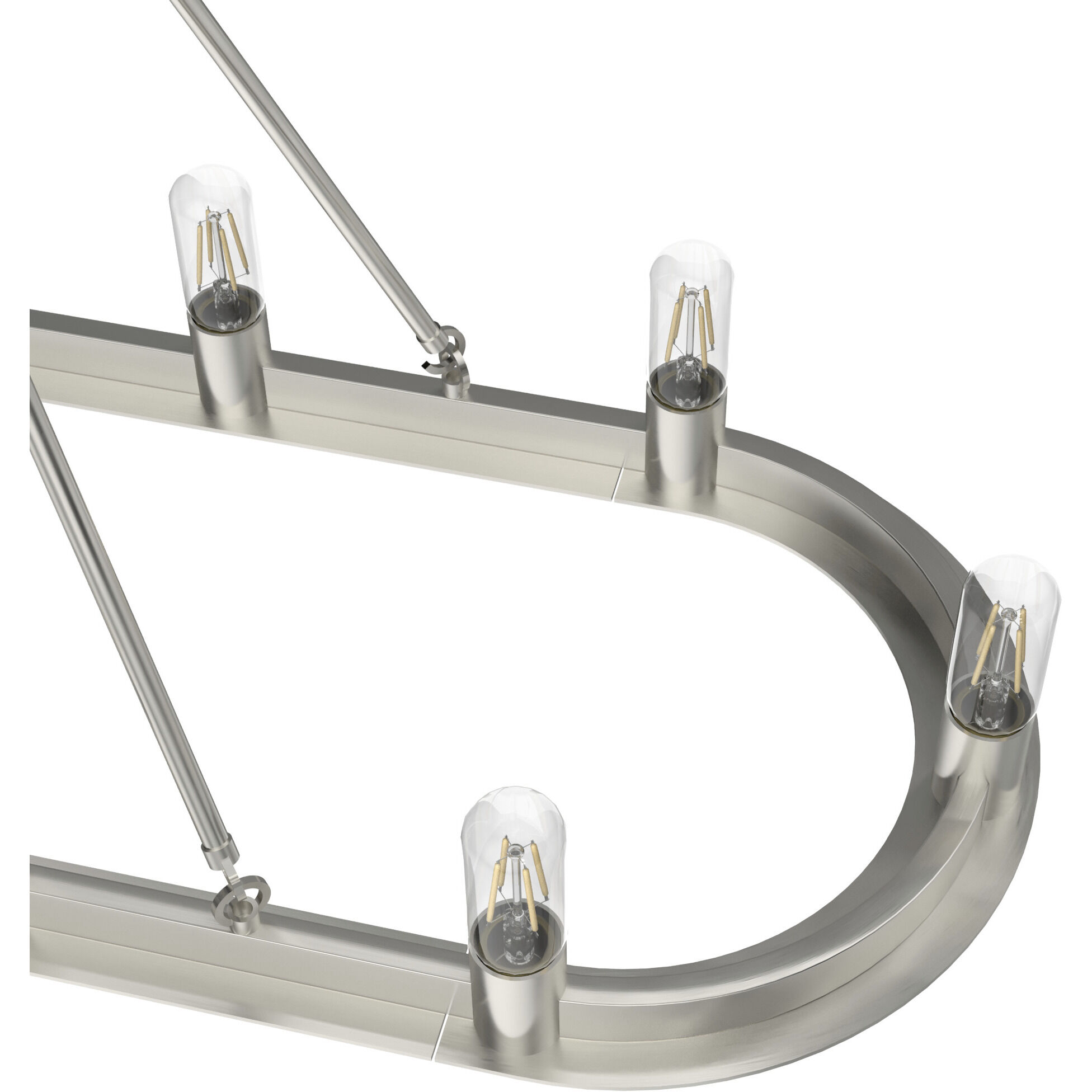 Saddlewood 10 Light 46 inch Brushed Nickel Linear Chandelier Ceiling Light