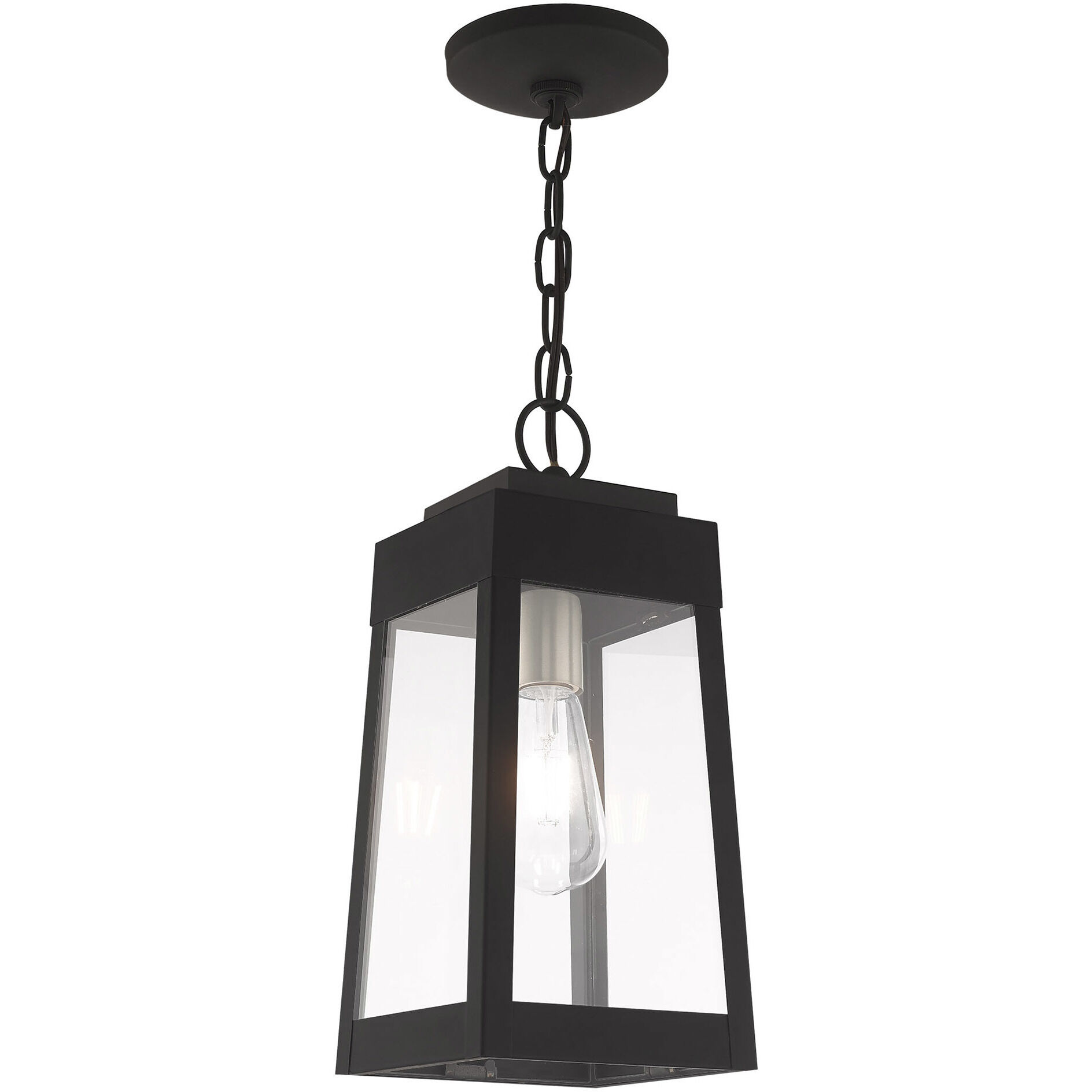 Oslo 1 Light 6 inch Black Outdoor Pendant Lantern