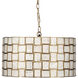 Cinema 3 Light 23 inch Antique Brass Chandelier Ceiling Light, Inline