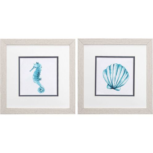 Waterside Collection Blue Framed Art