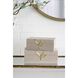 Anita Textured Gray and Gold Decorative Storage Box