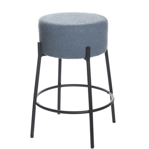 Soloist 26 inch Black and Sky Blue Counter Stool
