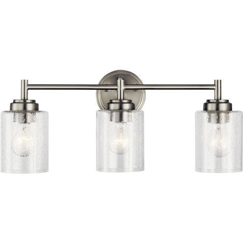 Winslow 3 Light 22 inch Brushed Nickel Wall Mt Bath 3 Arm Wall Light